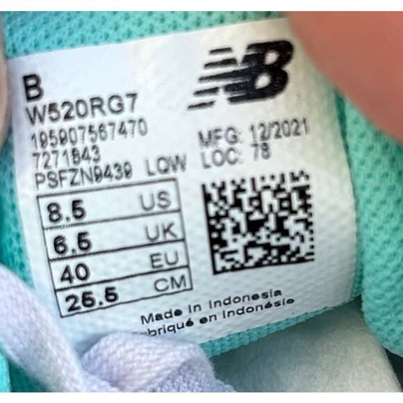 New Balance 520 v7 Women’s Running Shoes Gray Mint Size 8.5 Athletic - Picture 8 of 8
